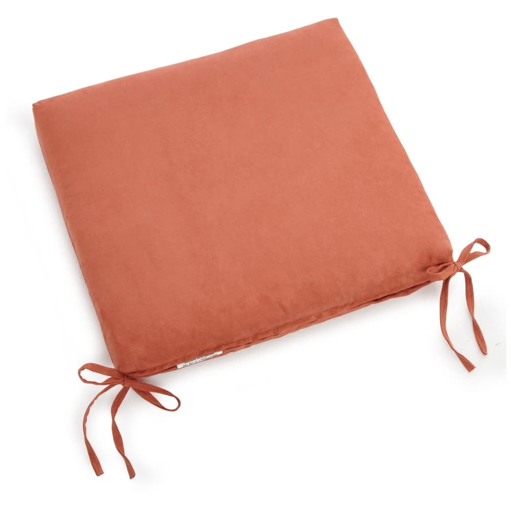 20-inch by 19-inch Microsuede Chair Cushion with Ties (Set of 1, 2, or 4)