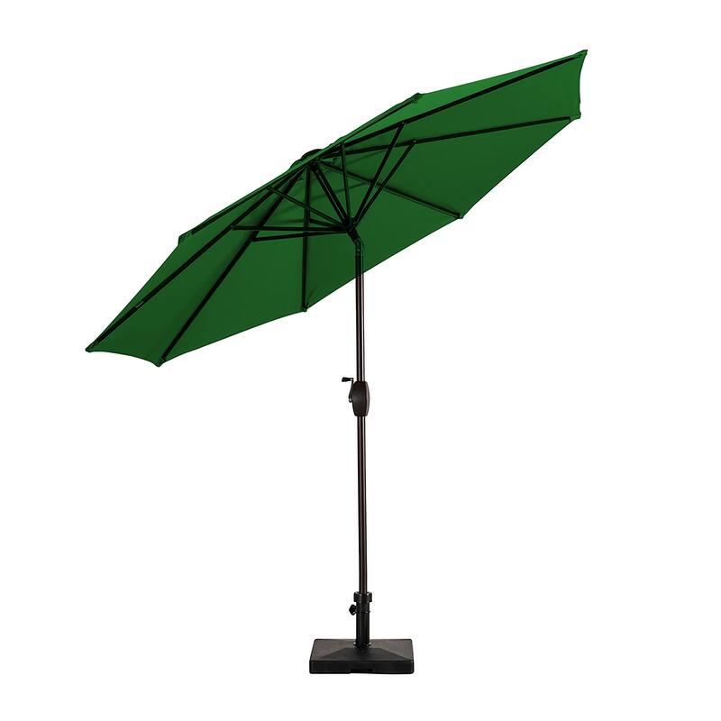 Brock 9-Foot Market Patio Umbrella with Concrete Base Weight Stand Included