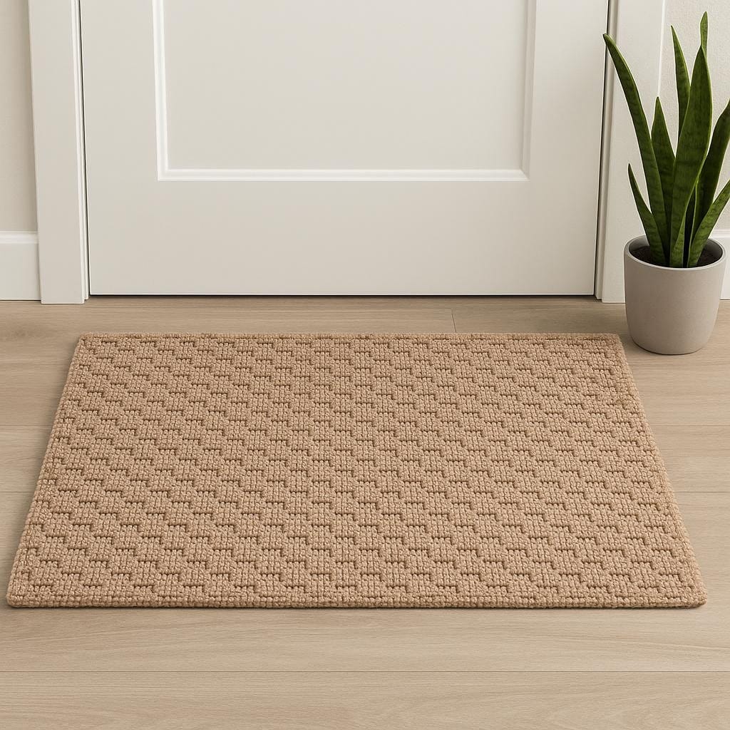 HomeRoots 2' X 3' Natural Jute Geometric Hand Woven Area Rug - 36.00 in. x 24.00 in. x 0.25 in.