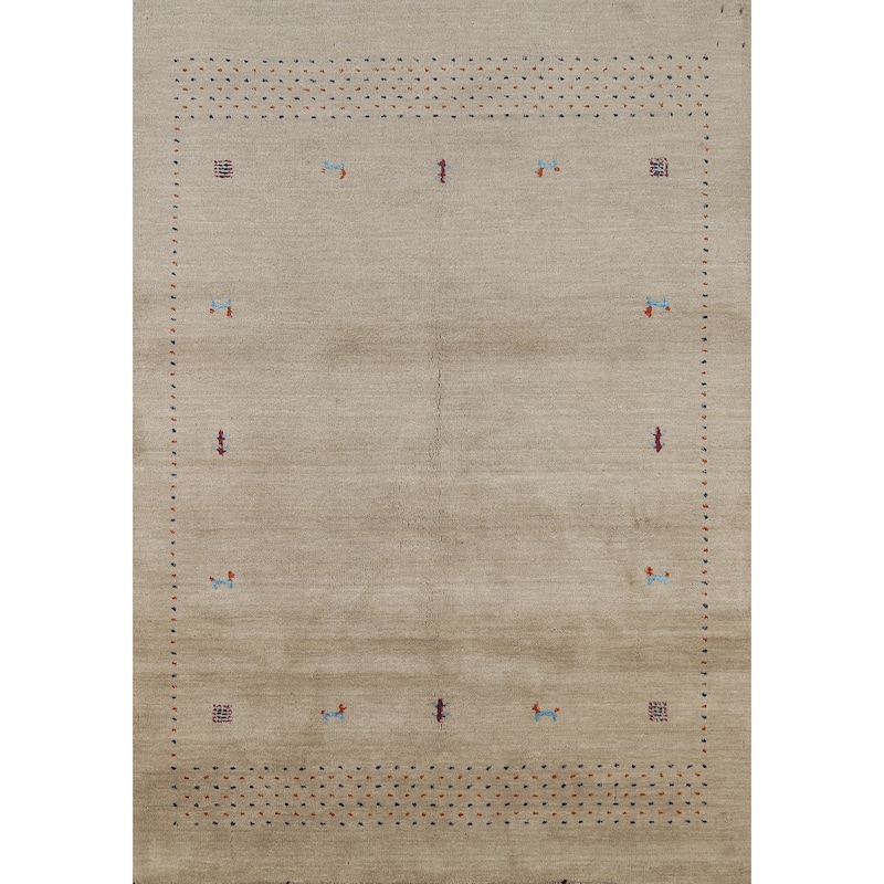 Gabbeh Oriental Area Rug Handmade Bedroom Wool Carpet - 4'7"x 6'5"