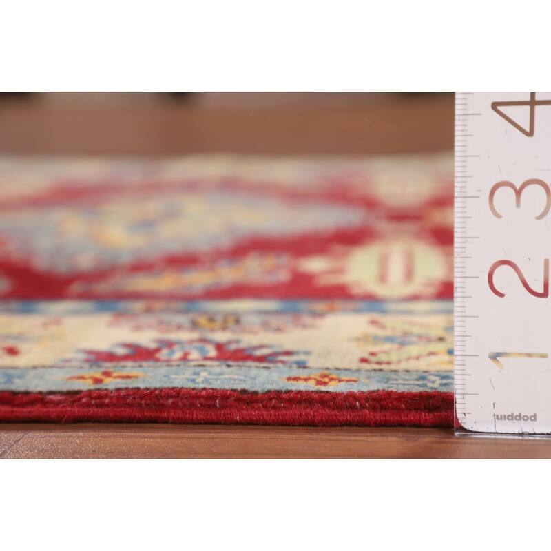 Traditional Red Kazak Accent Rug Hand-Knotted Wool Carpet - 3'5" x 5'1"
