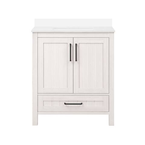 Ove Decors 30 in. Kansas Single Sink Bathroom Vanity in Antique White