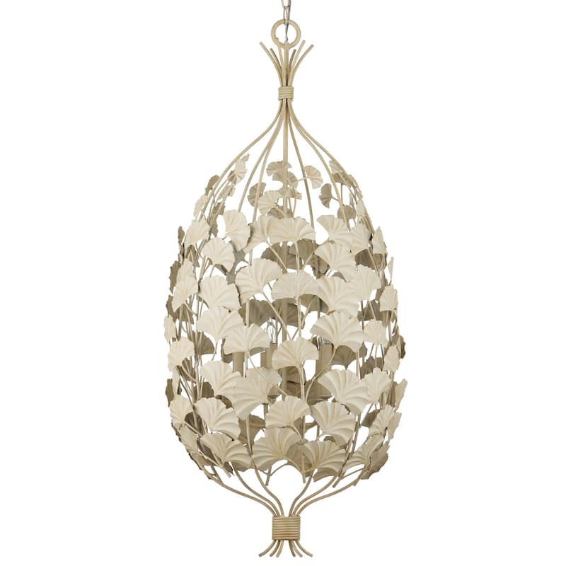 Currey & Company Maidenhair Cream Chandelier - 42.5"h x 18.75"dia