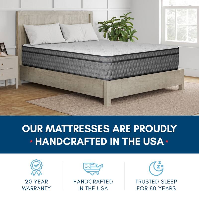 Sadie, 11-inch, Cooling Gel Memory Foam Cushioned Euro Top Hybrid Mattress, CertiPUR US and Greenguard Gold Certified