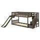 preview thumbnail 12 of 19, Max and Lily Classic Low Bunk with Stairs, Easy Slide and Curtain