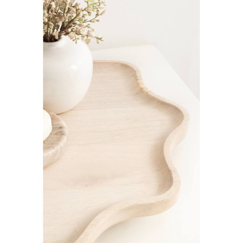 Kate and Laurel Alezar Wood Lazy Susan Tray