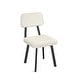 preview thumbnail 15 of 33, Amisco Clarkson Upholstered Dining Chair with Metal Legs Light Grey-Beige PVC / Black Metal