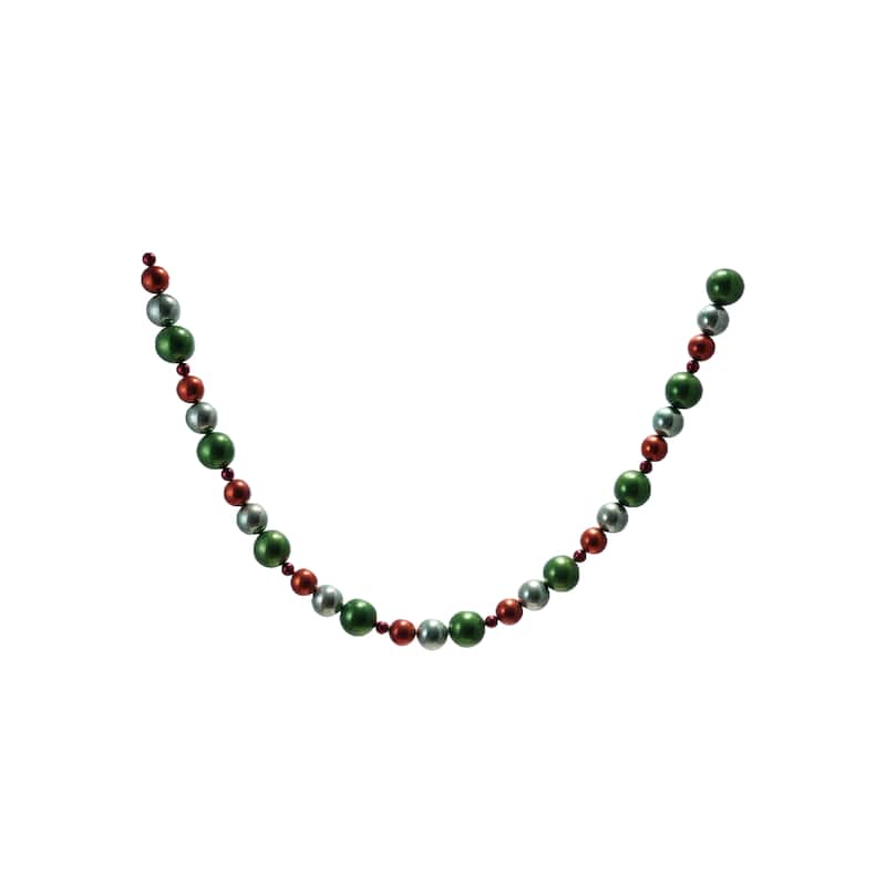 Plastic Ball Garland - 72.0"L x 2.75"W x 2.75"H - Multicolor