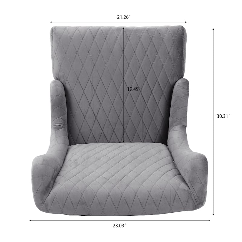 Modern 23.03" High Back Upholstered Accent Chair with Solid Wood Frame