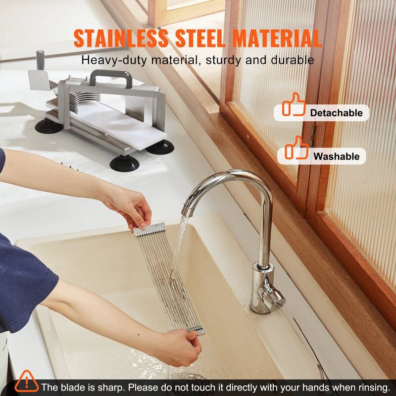 Commercial Vegetable Slicer with Non-slip Feet, for Radishes, Onions, Potatoes, Lemons