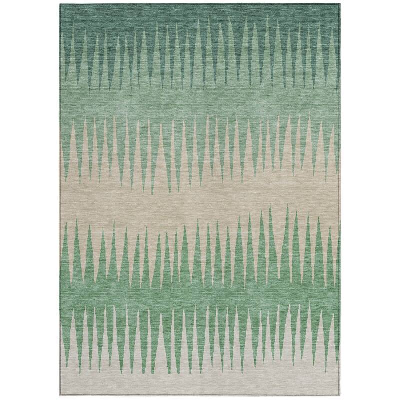 HomeRoots Striped Transitional Rectangle Outdoor Rug