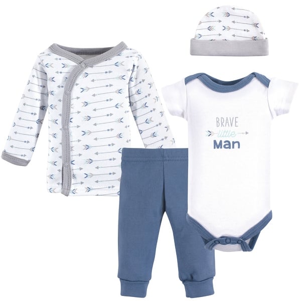 slide 1 of 1, Luvable Friends Baby Boy Cotton Preemie Layette Set, Arrows, Preemie - Arrows Preemie - Arrows