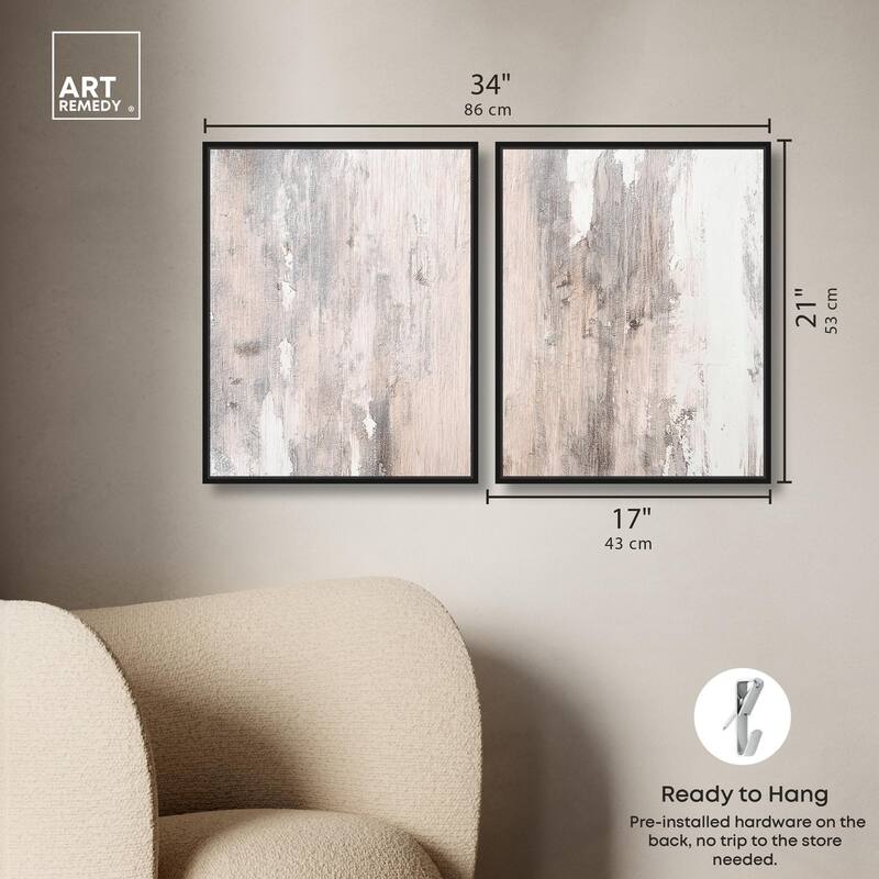Striated Texture I Canvas Set of 2 by Art Remedy