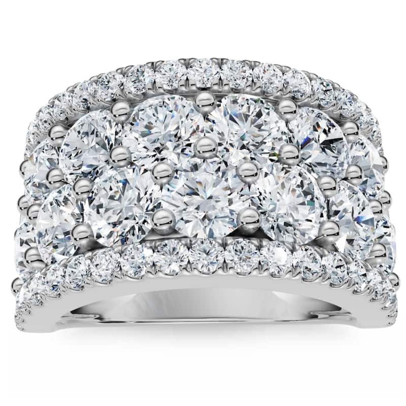 3 1/2Ct Diamond Wedding 11mm Wide Anniversary Ring Gold Lab Grown