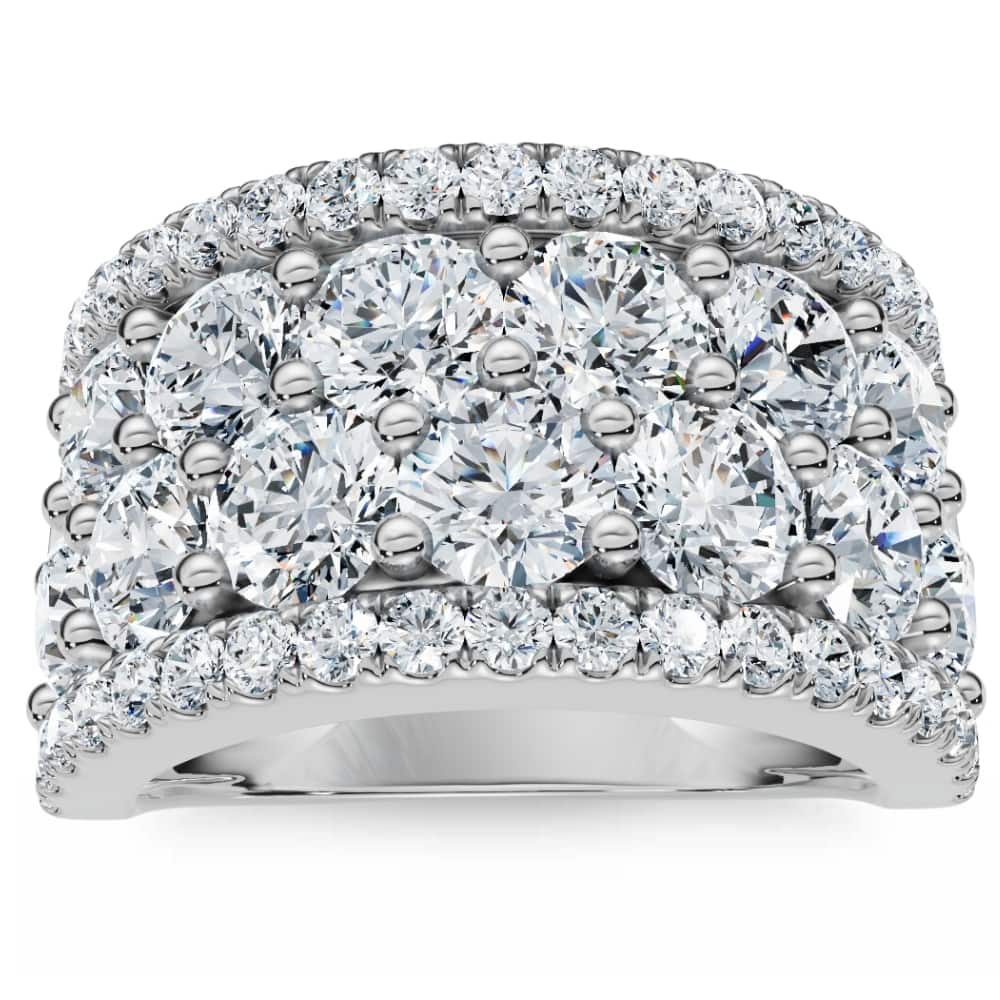 Bliss Diamond 3 1/2Ct Diamond Wedding 11mm Wide Anniversary Ring Gold Lab Grown
