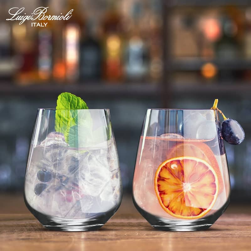 Luigi Bormioli Set of 4 Crescendo Stemless Wine Glasses - 23 oz.