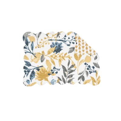 Natural Home Cotton Quilted Rectangular Reversible Placemat Set of 6 - Set of 6