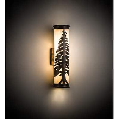 Meyda Tiffany 190060 Pine Tree 2 Light 18" Tall Wall Sconce