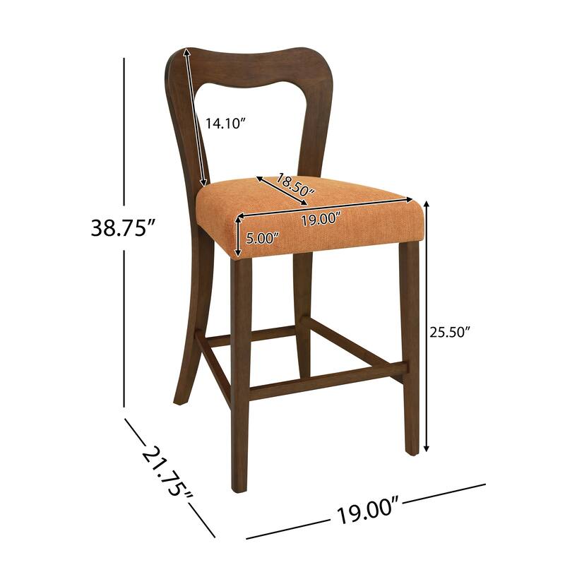 Christopher Knight Home - Counter Stool Set of 2 Without Arms, Fabric