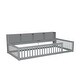 preview thumbnail 14 of 22, Kids Wood Semi-enclosed fence Floor Bed with Storage Cabinets and USB Ports