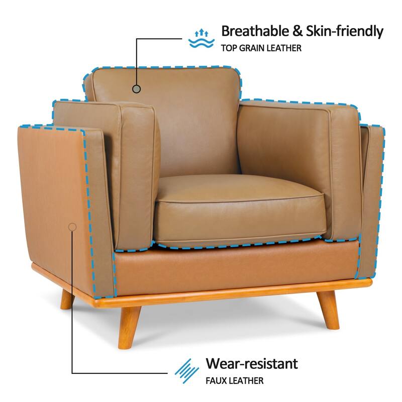 MCombo Napa Leather Couch, Leather Sofa