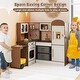 preview thumbnail 12 of 28, Costway Corner Kitchen with Lights and Sounds Interactive Wooden - See Details