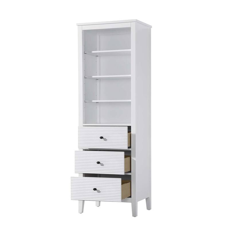 Kensington 16-28 Inch Open Shelving Bath Storage Cabinet