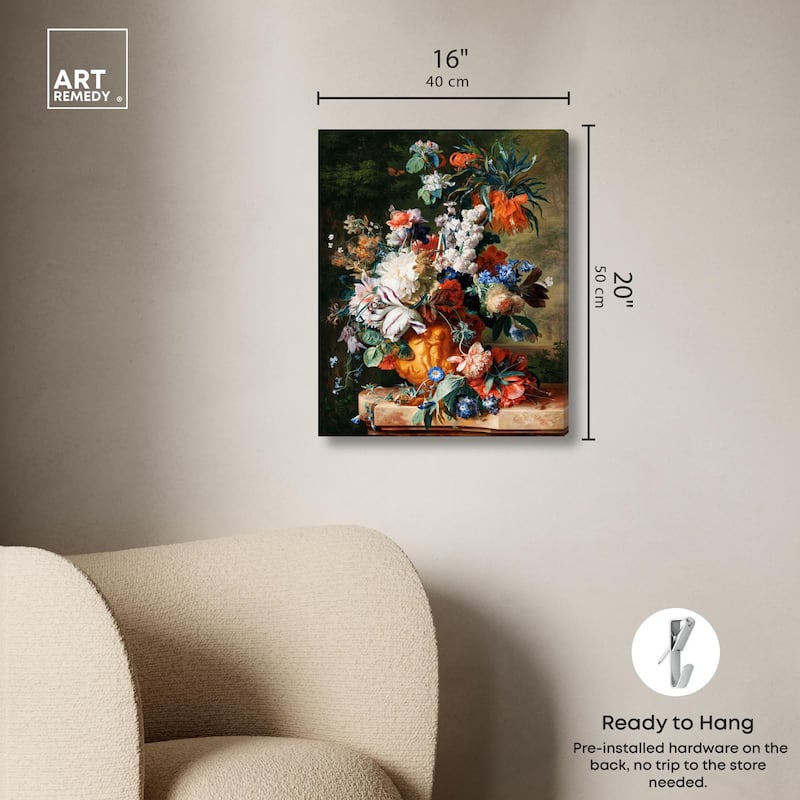 Bouquet of Flowers (1724) Canvas by Art Remedy, Gallery Wrapped