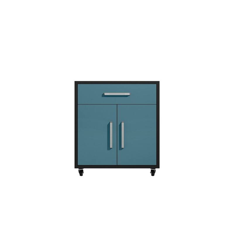 Manhattan Comfort Eiffel 28.35" Mobile Garage Storage Cabinet with 1 Drawer