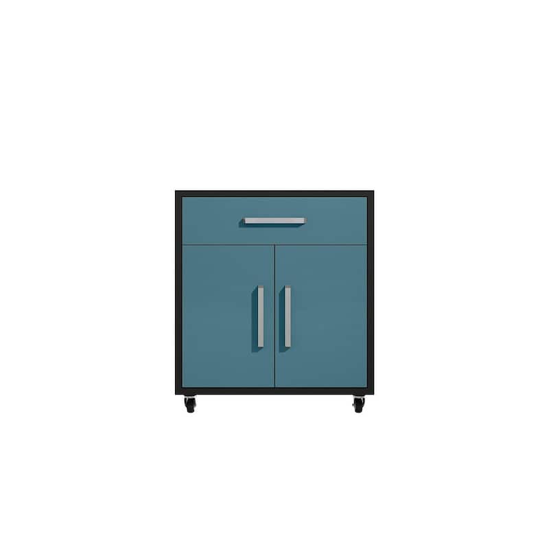 Manhattan Comfort Eiffel Mobile Garage Cabinet (Set of 2)