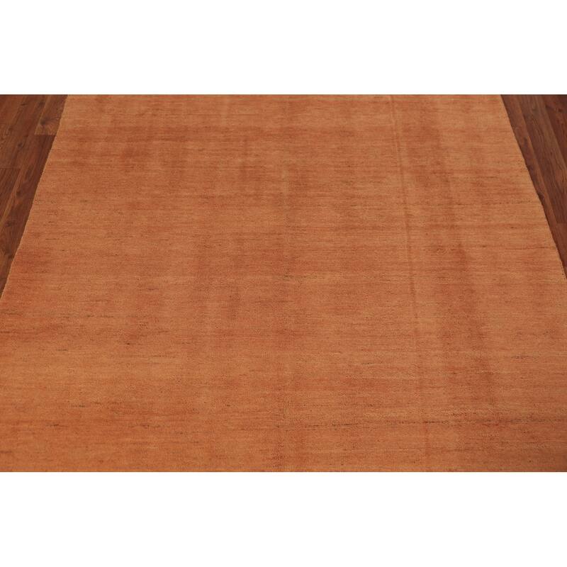 Tribal / Modern Gabbeh Area Rug Oriental Hand-Knotted Wool Carpet - 5'0" x 5'7"