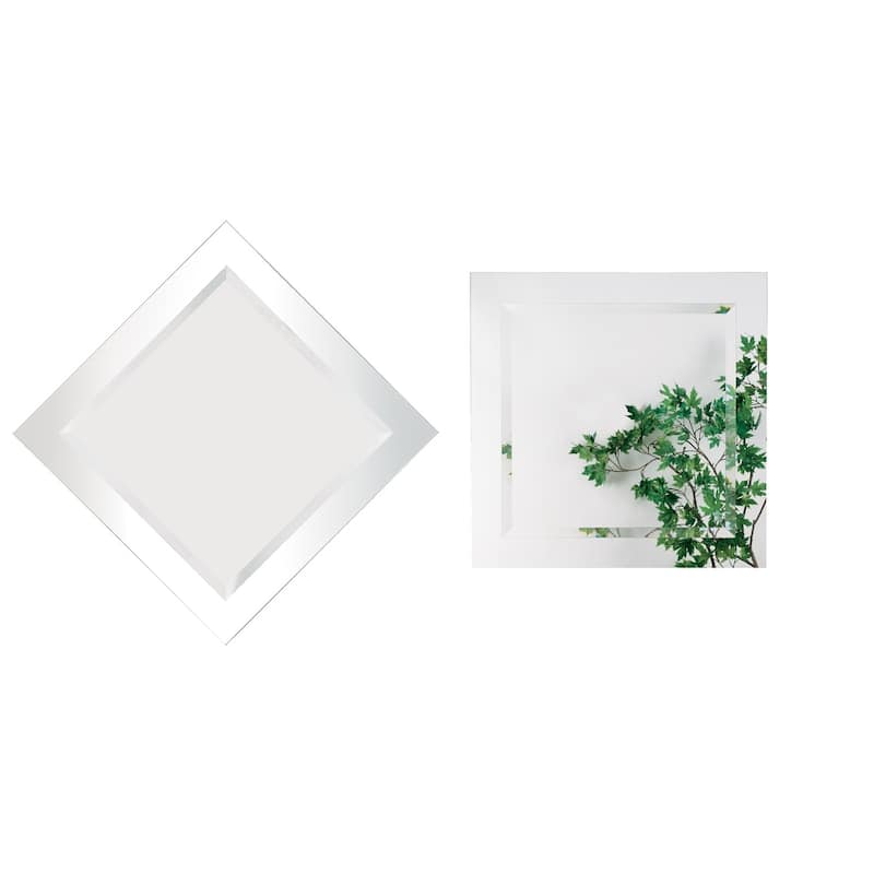 Alno 28 x 28 Inch Frameless Square Mirror - Natural