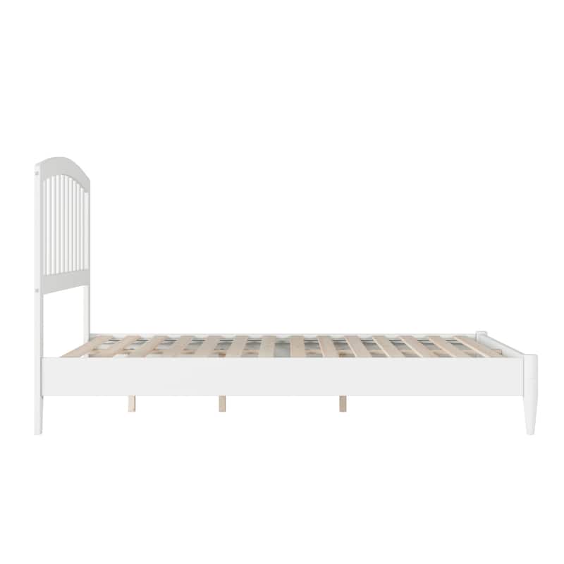 Quincy Full Solid Wood Low Profile Platform Bed in White