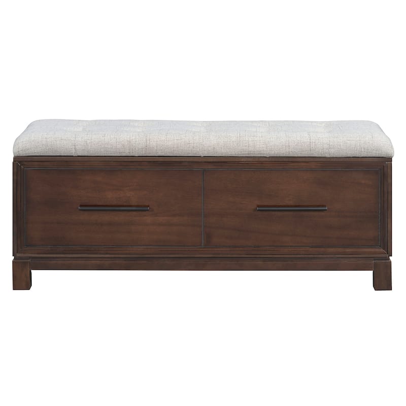 43" Shoe Bench with Removable Cushion & Lift Top Storage, Entryway Bench Wooden End of Bed Bench, Hidden Storage Space