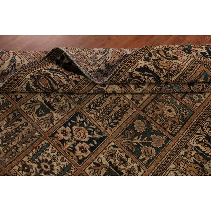 Garden Design Bakhtiari Persian Area Rug Hand-Knotted Wool Carpet - 5'3"x 10'5"