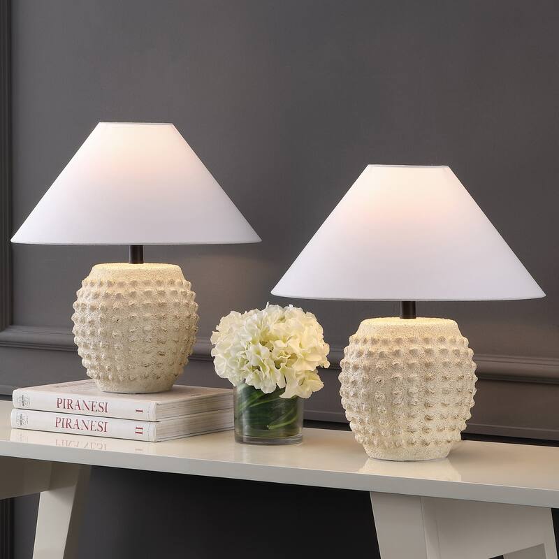 18.25" Hobnail LED Table Lamp (Set of 2), by JONATHAN Y