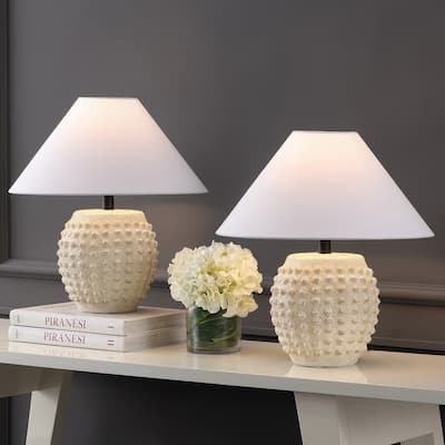 18.25" Hobnail LED Table Lamp (Set of 2), by JONATHAN Y