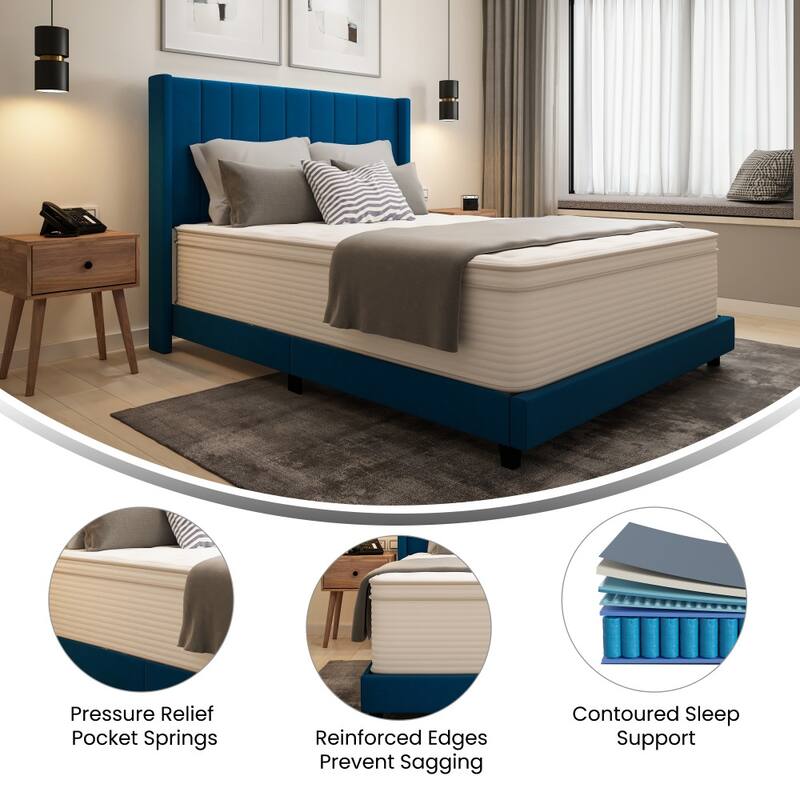 Euro Top Hybrid Pocket Spring & Foam Mattress in a Box with Edge Support