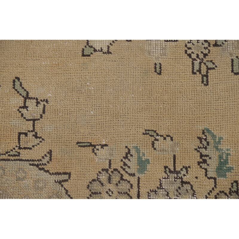 Geometric Tabriz Persian Vintage Rug Handmade Traditional Wool Carpet - 9'2" x 12'5"