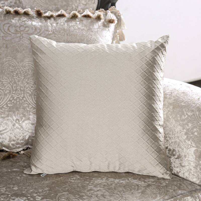 Furniture of America Clarissa Traditional Sofa Set with Button Tufted Back and Accent Pillow