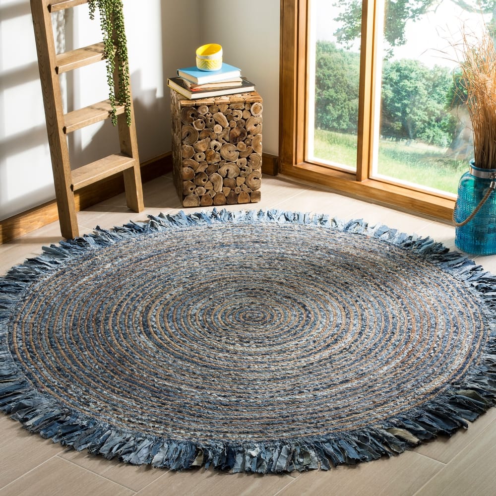 SAFAVIEH Handmade Cape Cod Imbi Coastal Jute Fringe Rug