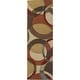 preview thumbnail 30 of 97, Mayflower Handmade Modern Circles Wool Area Rug Brown/Rust - 2' 6" x 8' - Runner/Rectangle