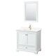 Option White / Giotto Quartz Top / Brushed Gold Hardware