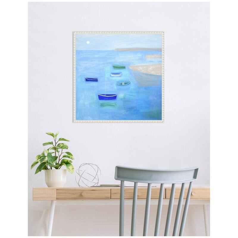 Kate and Laurel Sylvie Calm Waters Framed Canvas by Giuliana Lazzerini