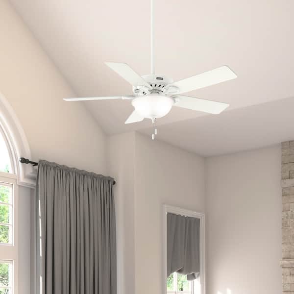 slide 2 of 21, Hunter 52" Pro's Best Traditional Ceiling Fan with LED Light Kit and Pull Chain - DC Motor - ENERGY STAR! Fresh White