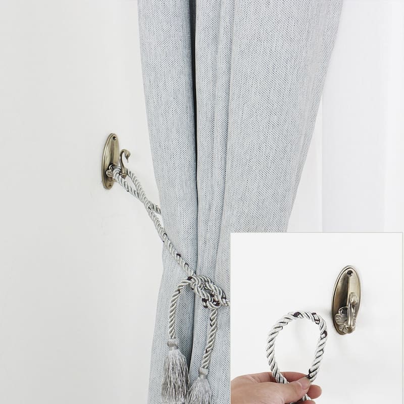 Curtain Tieback Hooks Zinc Alloy Vintage Screen Wall Holdback 2pcs