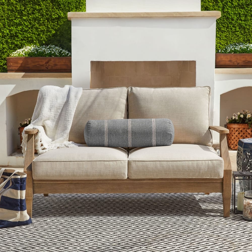 Sorra Home Sunbrella Outdoor Knife Edge Bolster Pillow Single