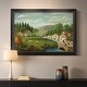 preview thumbnail 6 of 9, Pastoral Landscape with Stream Fisherman and Strollers c 1875-1880-Henri Rousseau-Custom Framed Canvas