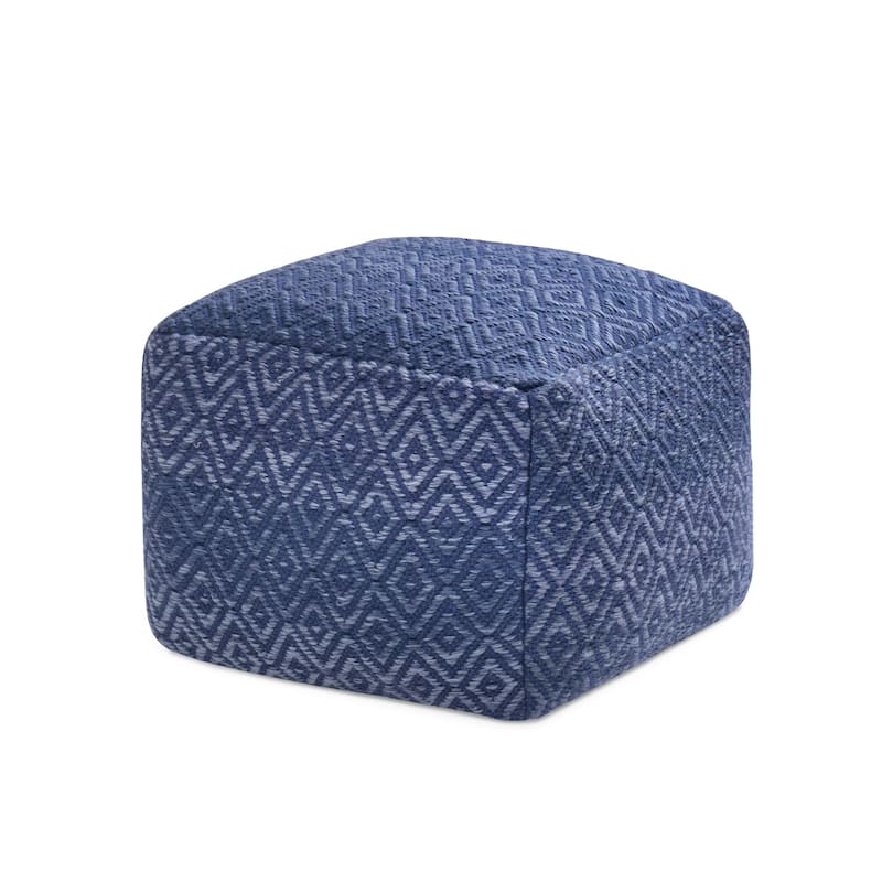 Jani 22-inch Ottoman Pouf - Handcrafted Handmade Ottoman for Seating, Footrest, Home Decor for Living Room, Bedroom