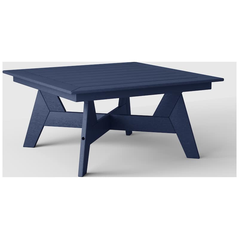 Polytrends Birchwood All Weather HDPE Outdoor Patio 37 Inch Square Conversation Table